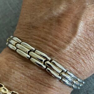 Magnetic Silver-tone Bracelet